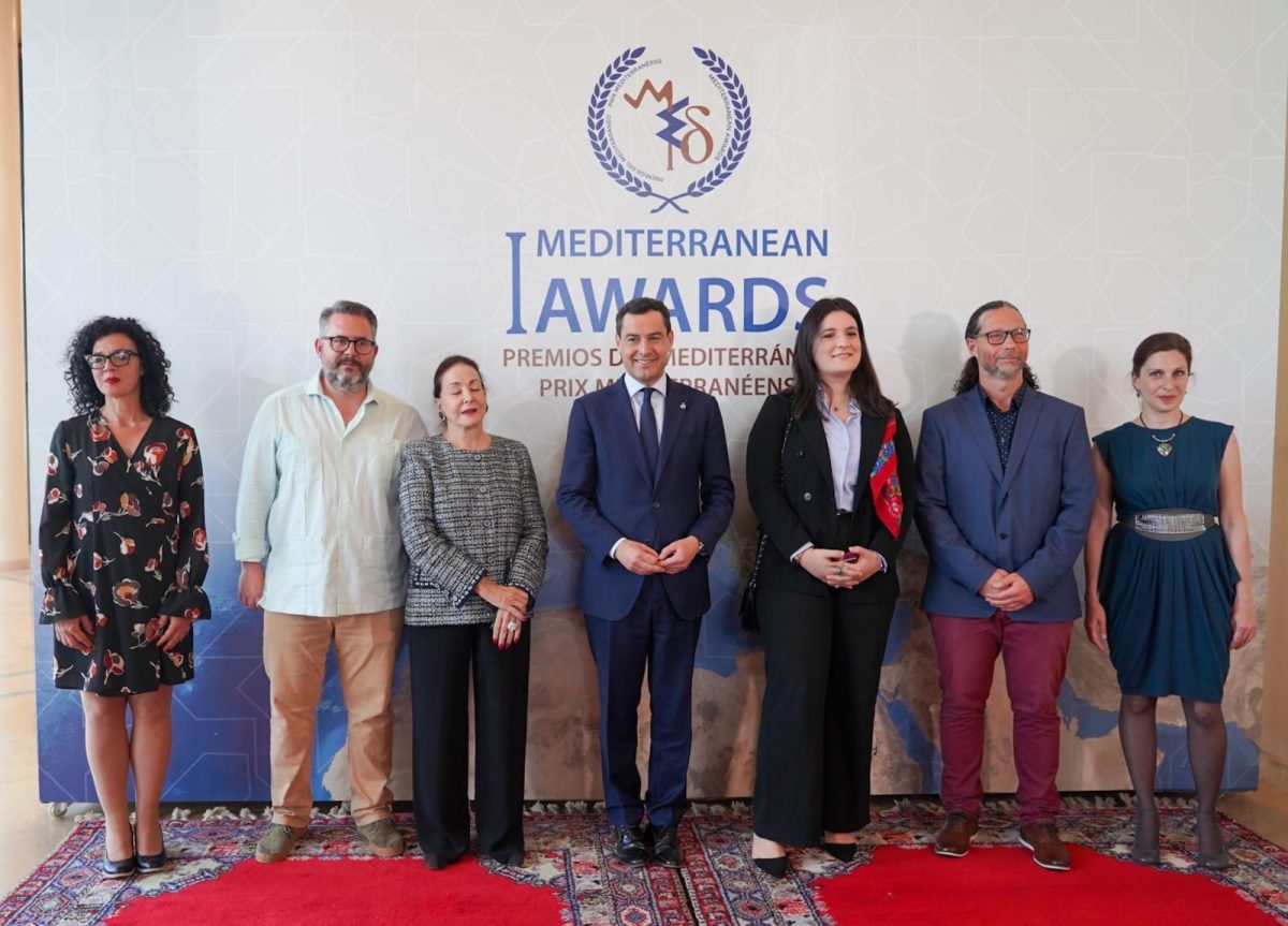 El presidente de la Junta, Juanma Moreno, en la entrega de los I Premios del Mediterráneo.