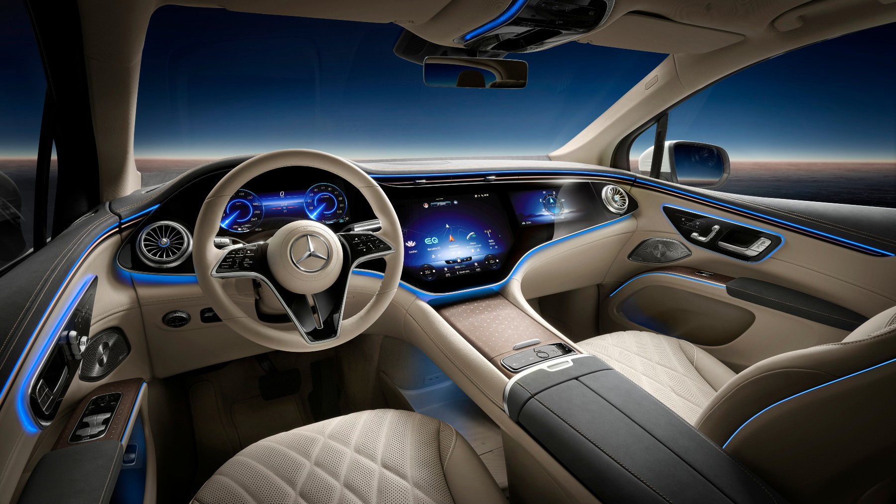 Interior del Mercedes EQS SUV