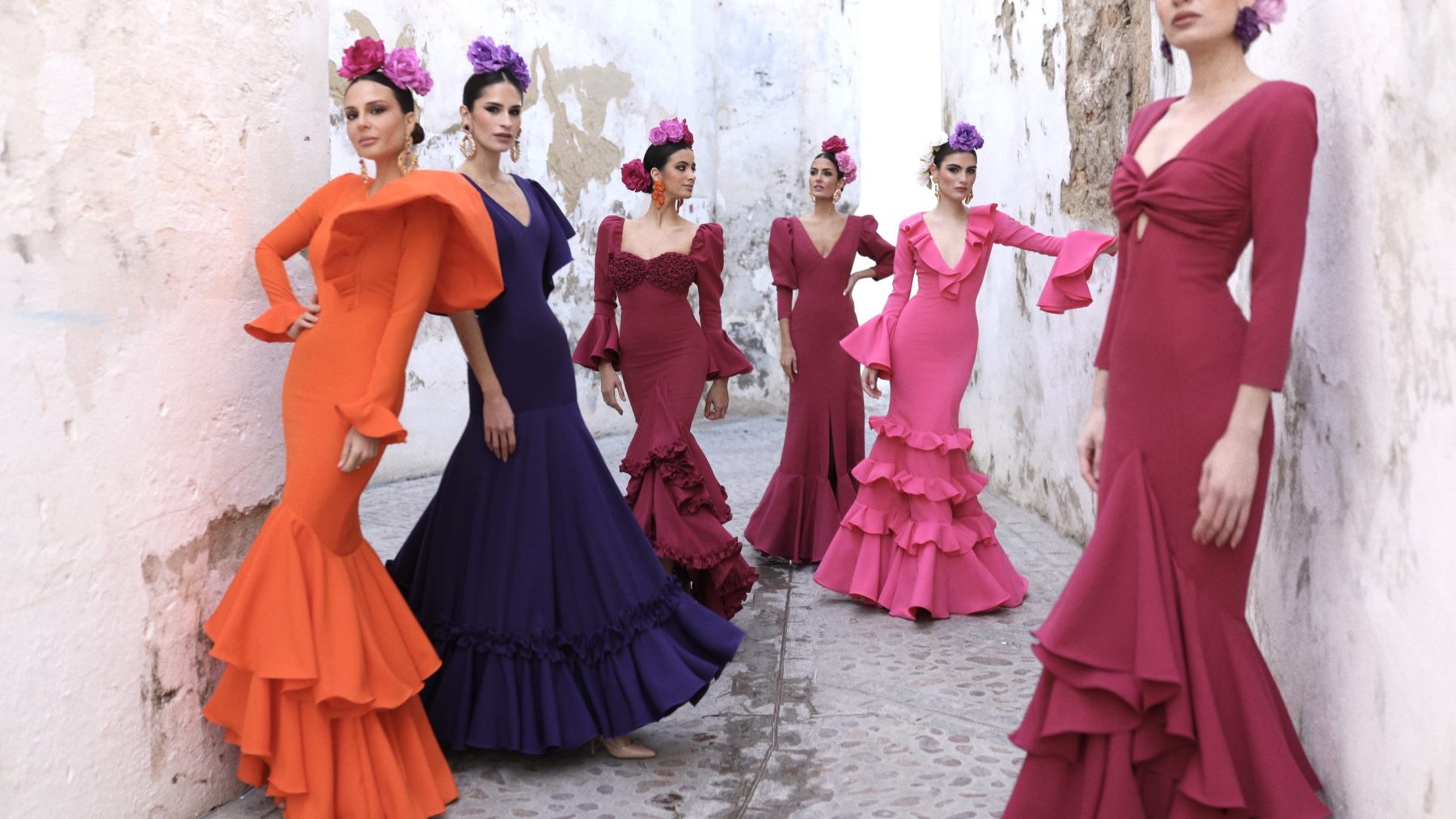 Disfraz de Flamenca Rosa para mujer