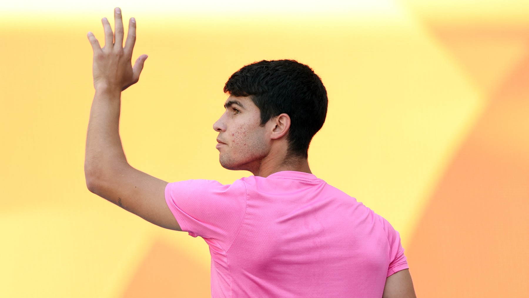 Carlos Alcaraz, en el Masters 1000 de Miami. (AFP)