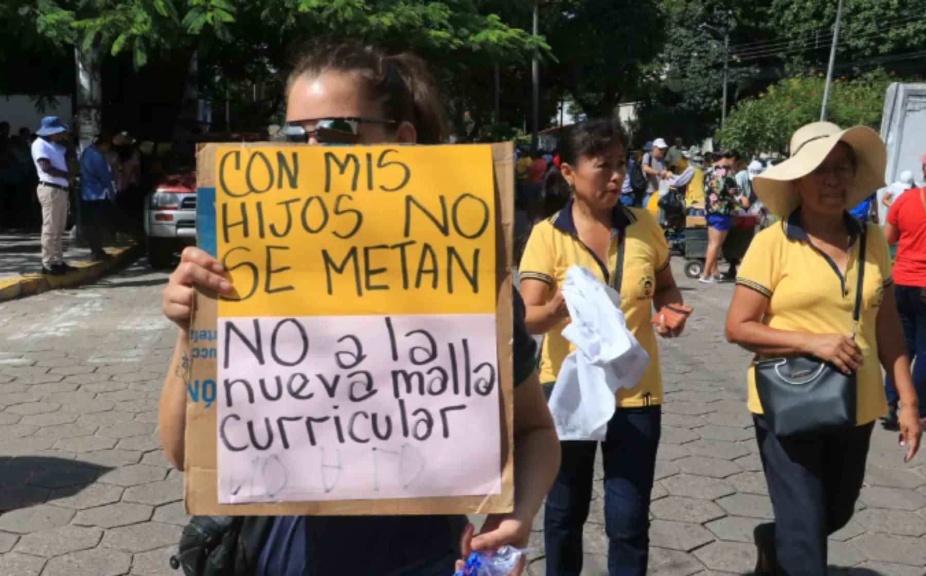 Huelga de docentes en Bolivia.
