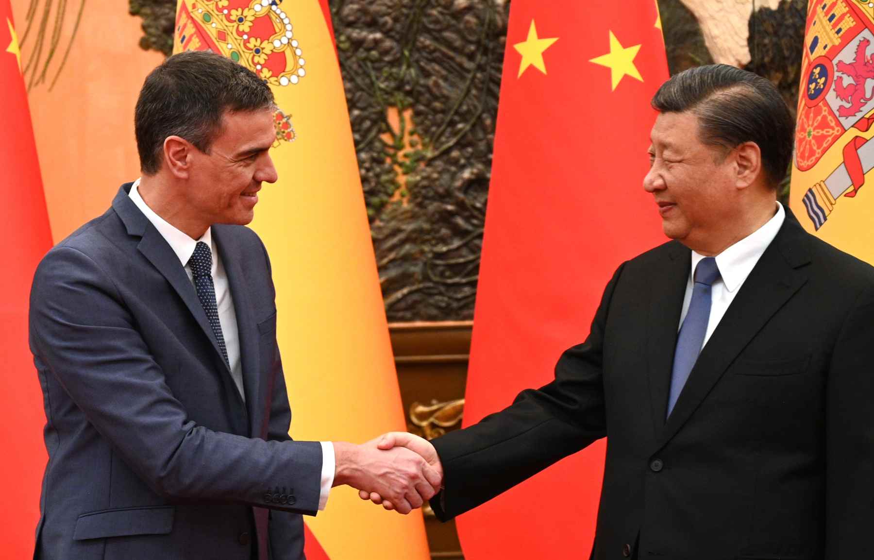 Pedro Sánchez y Xi Jinping.