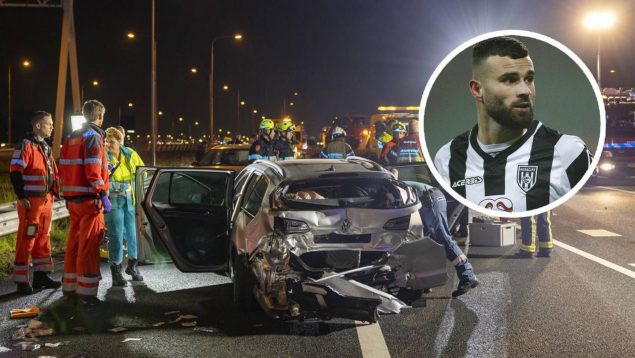 Rai Vloet y su coche accidentado