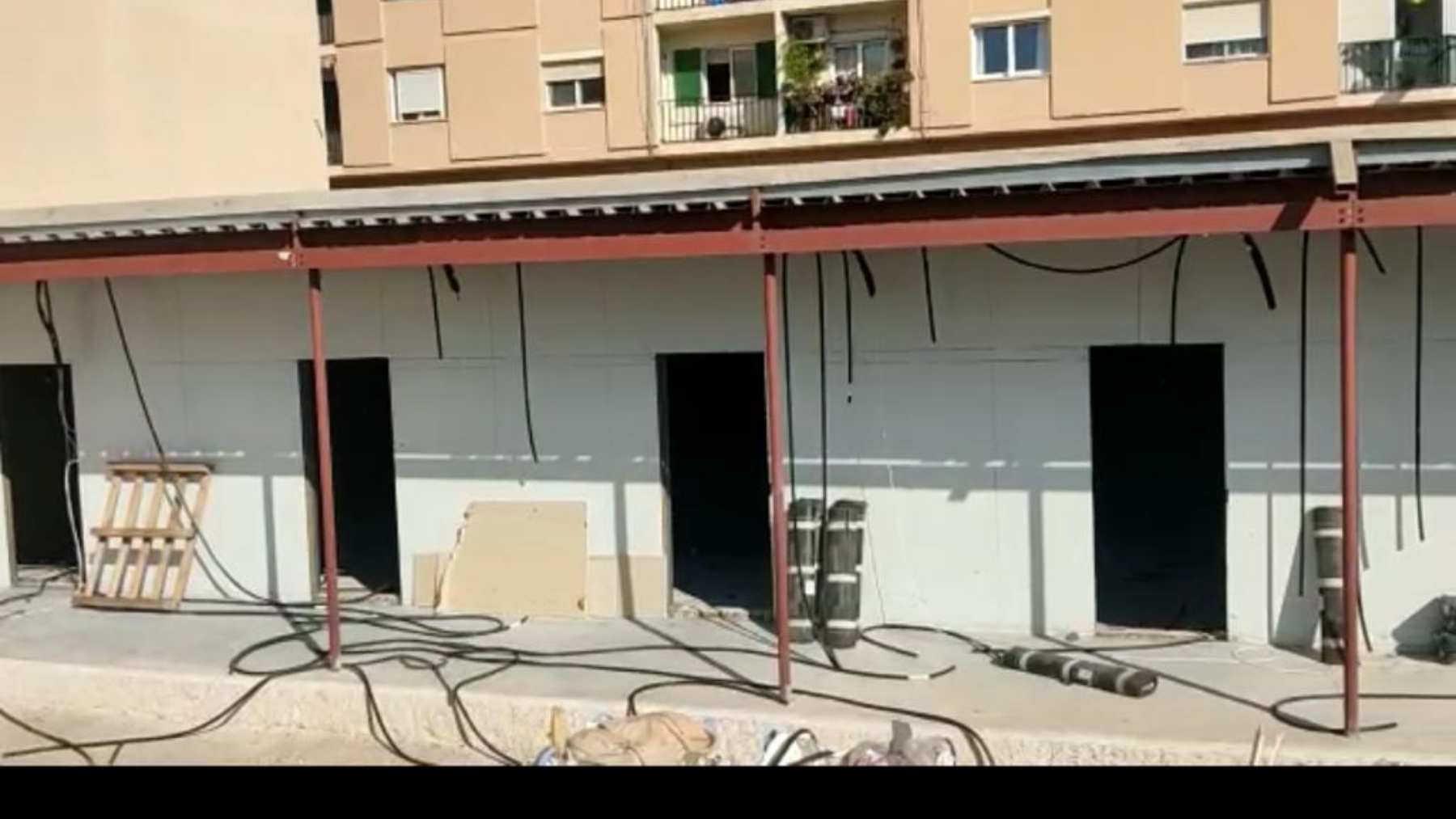 Estado de las obras de los locales de ensayo de Palma en el barrio de Son Forteza.