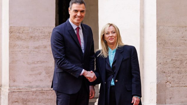 Pedro Sánchez y Giorgia Meloni