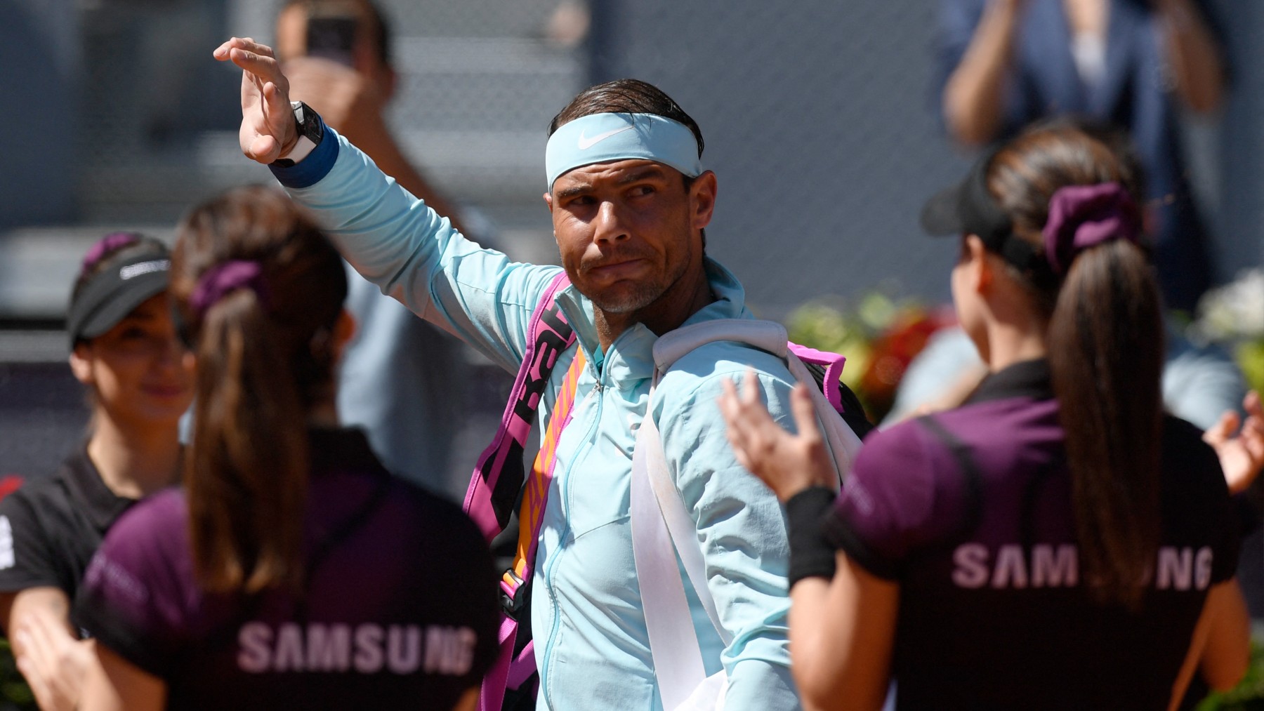 Rafa Nadal, en el Mutua Madrid Open. (AFP)