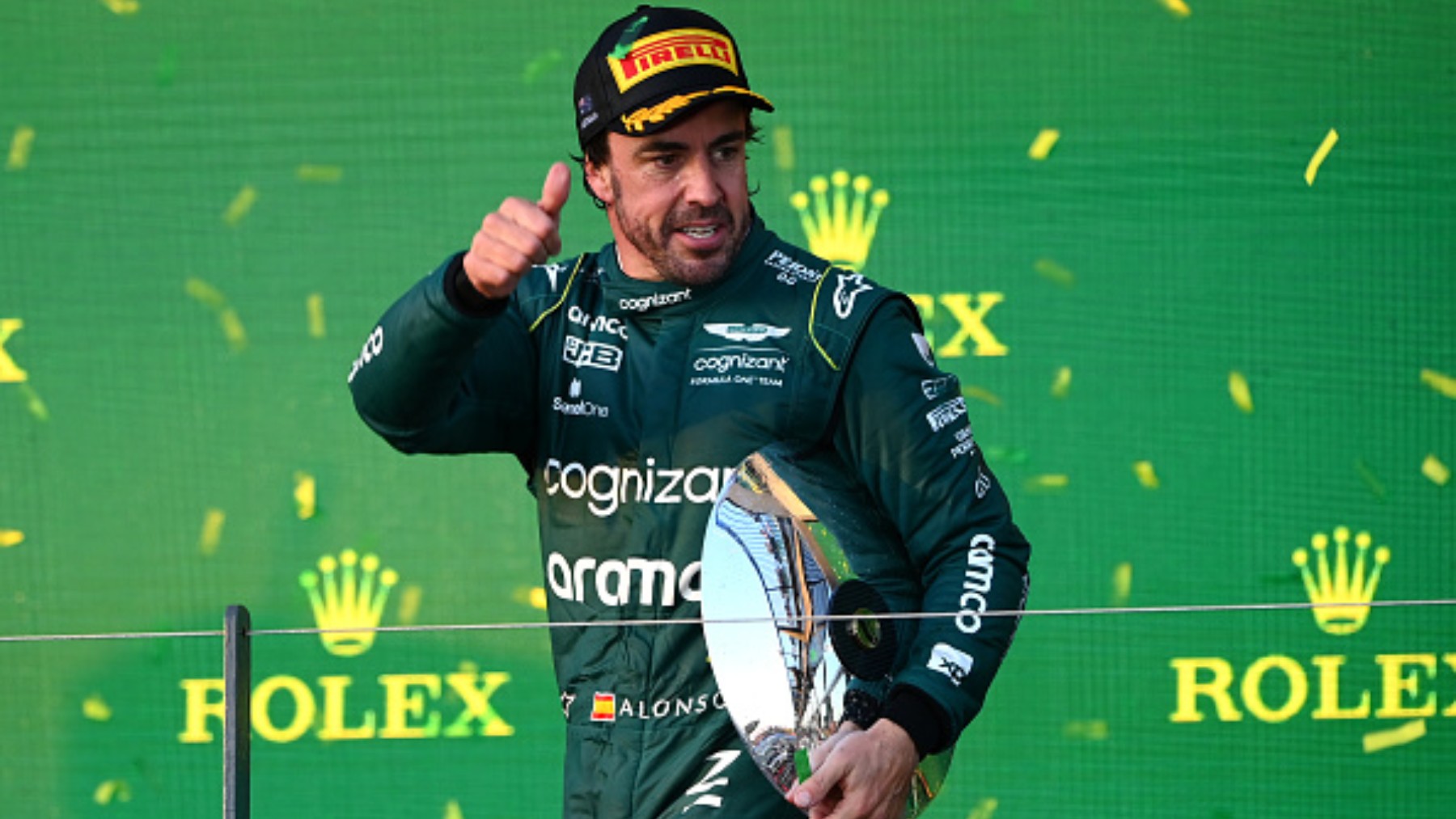 Fernando Alonso, abonado al podio. (Getty)