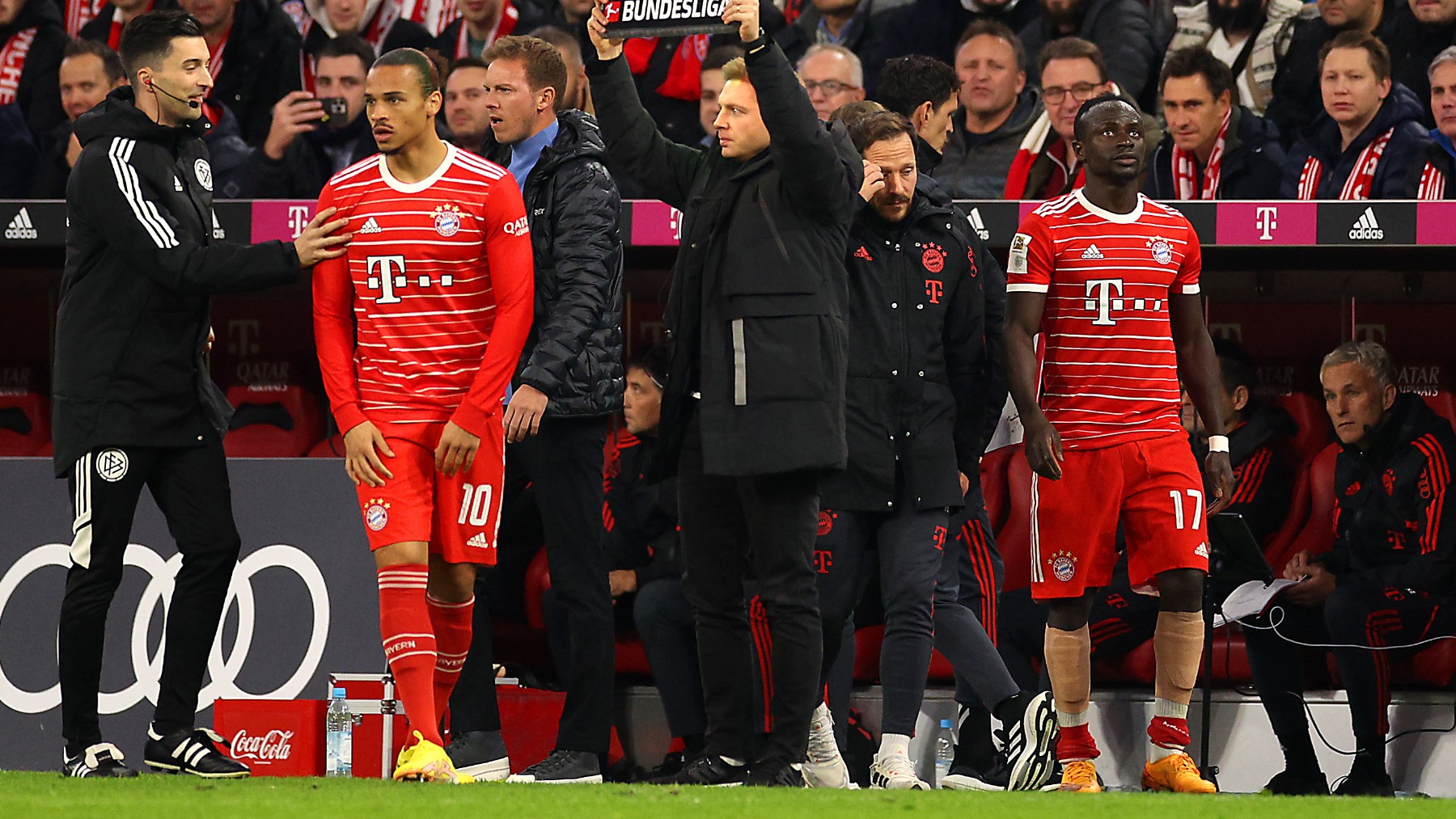 Leroy Sané y Sadio Mané, jugadores del Bayern de Múnich. (Getty)