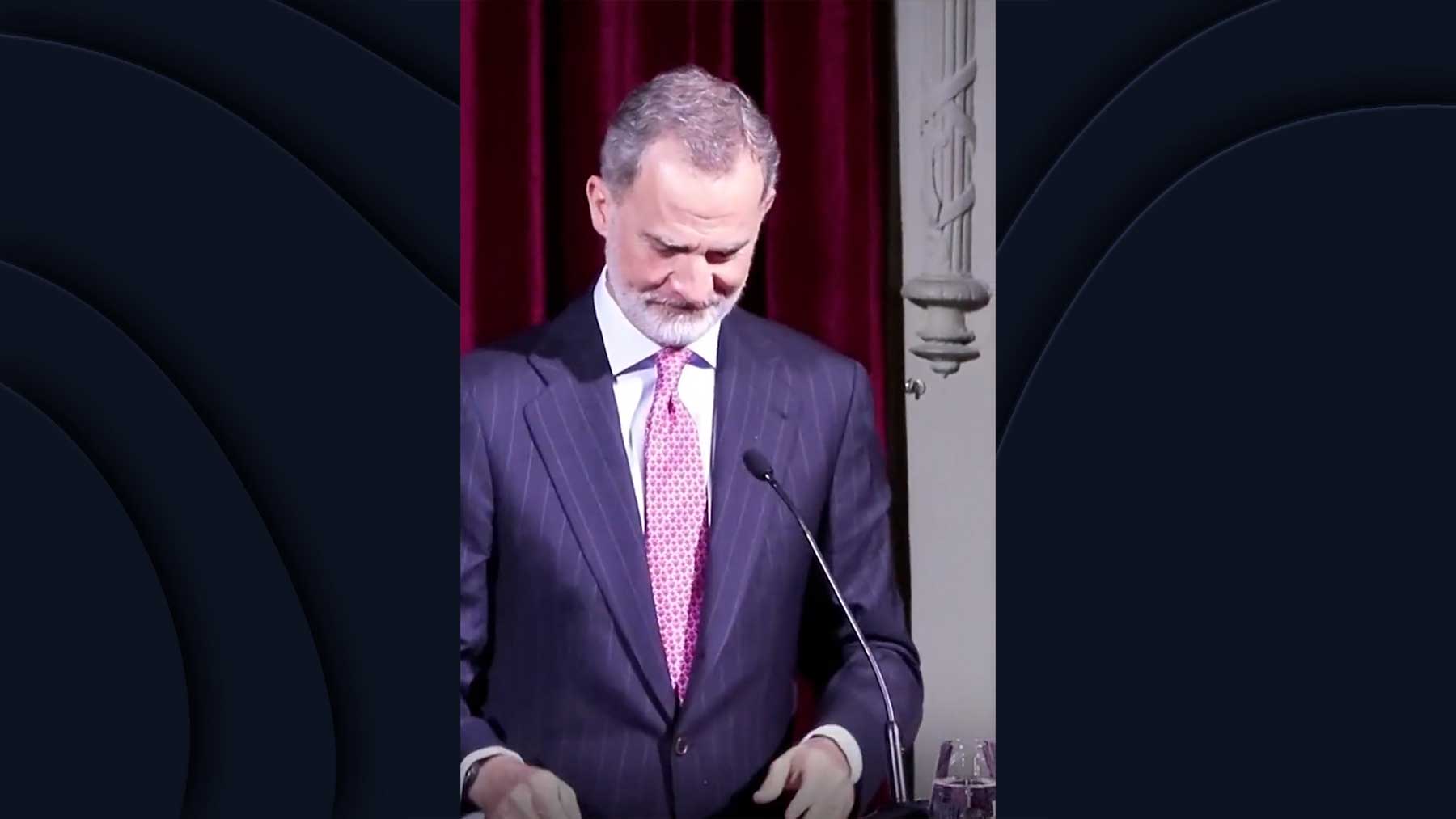 El Rey Felipe VI en un acto en el Ateneo de Madrid
