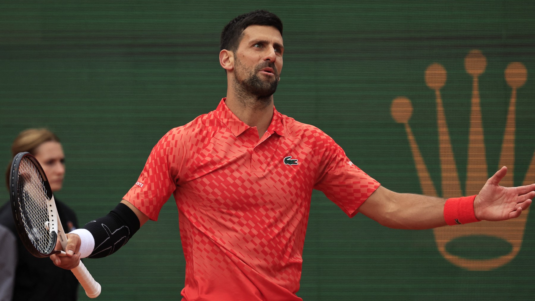 Novak Djokovic, en el partido ante Musetti. (AFP)