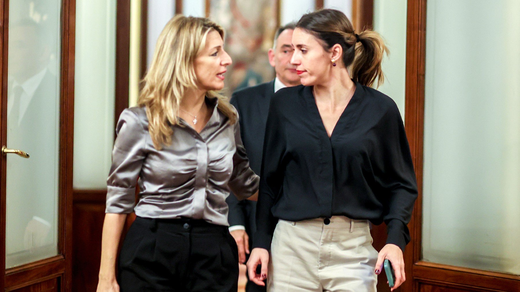 Yolanda Díaz e Irene Montero. (Foto: EP)