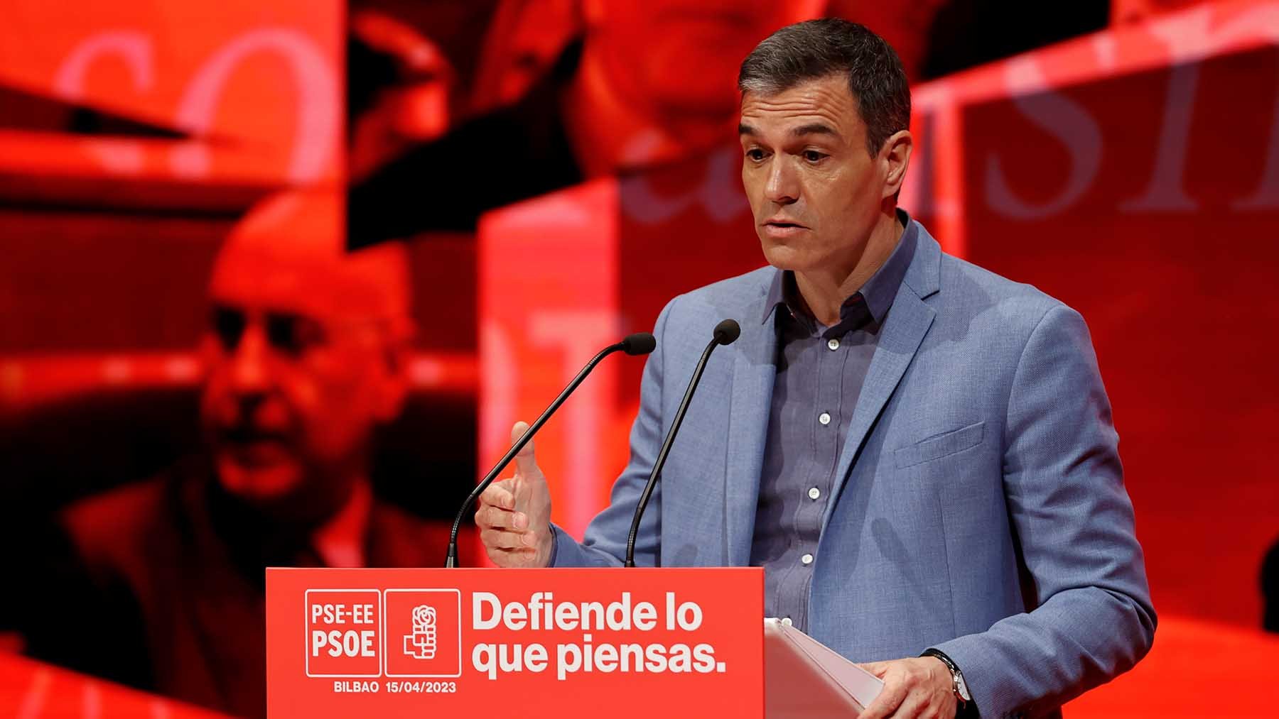 Pedro Sánchez este sábado en Bilbao.