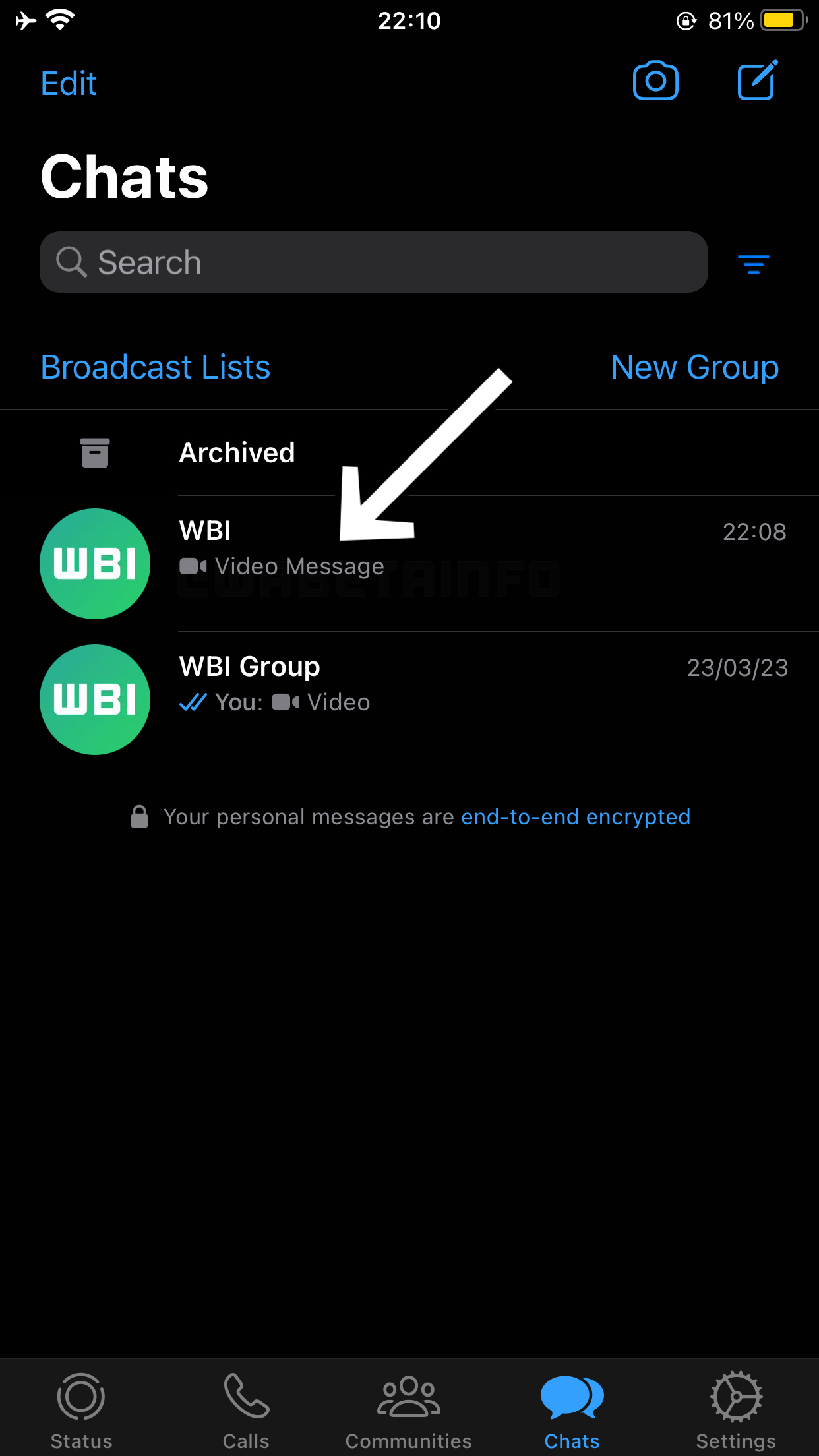 WhatsApp videomensajes