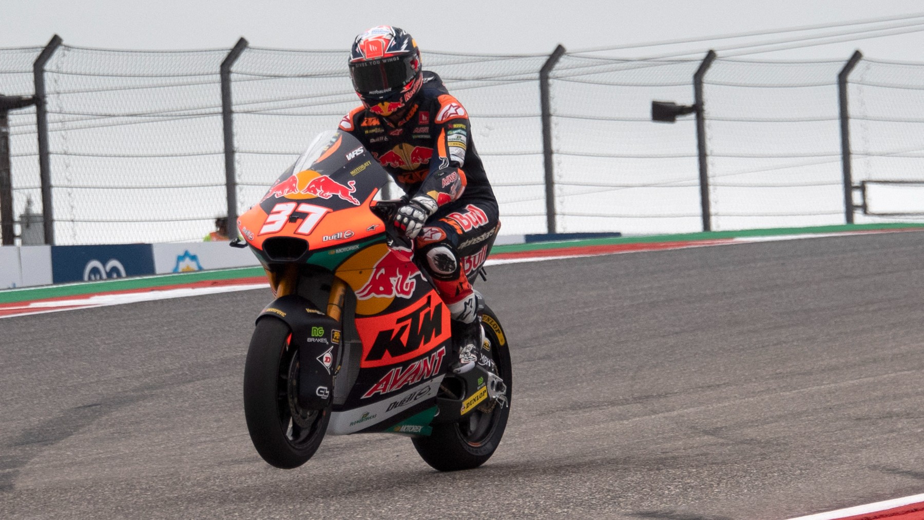 Pedro Acosta, durante el GP de Las Américas de MotoGP. (AFP)