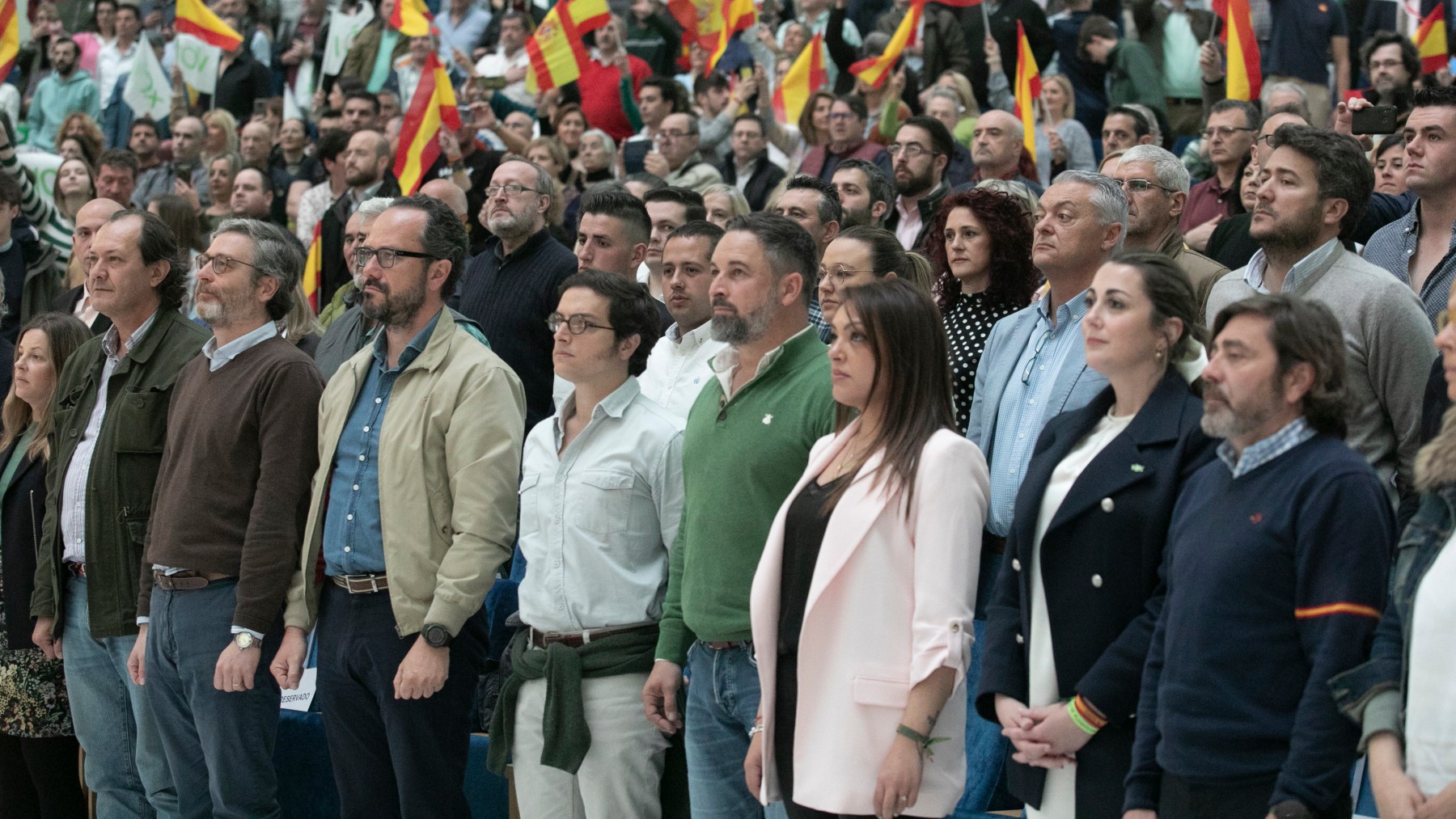Santiago Abascal durante un acto de campaña en Oviedo (EP)