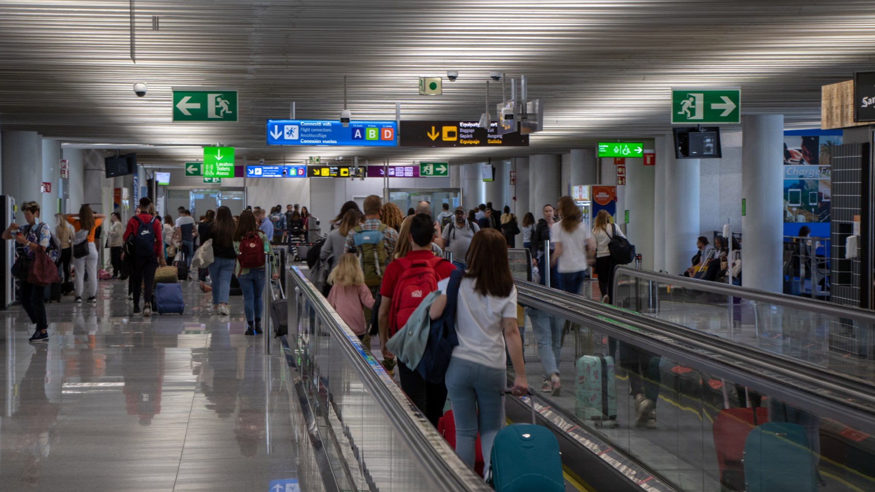 Pasajeros en el aeropuerto de Palma.