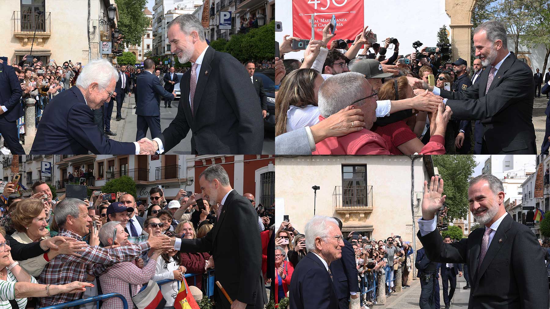 El Rey Felipe VI en su llegada a Ronda.