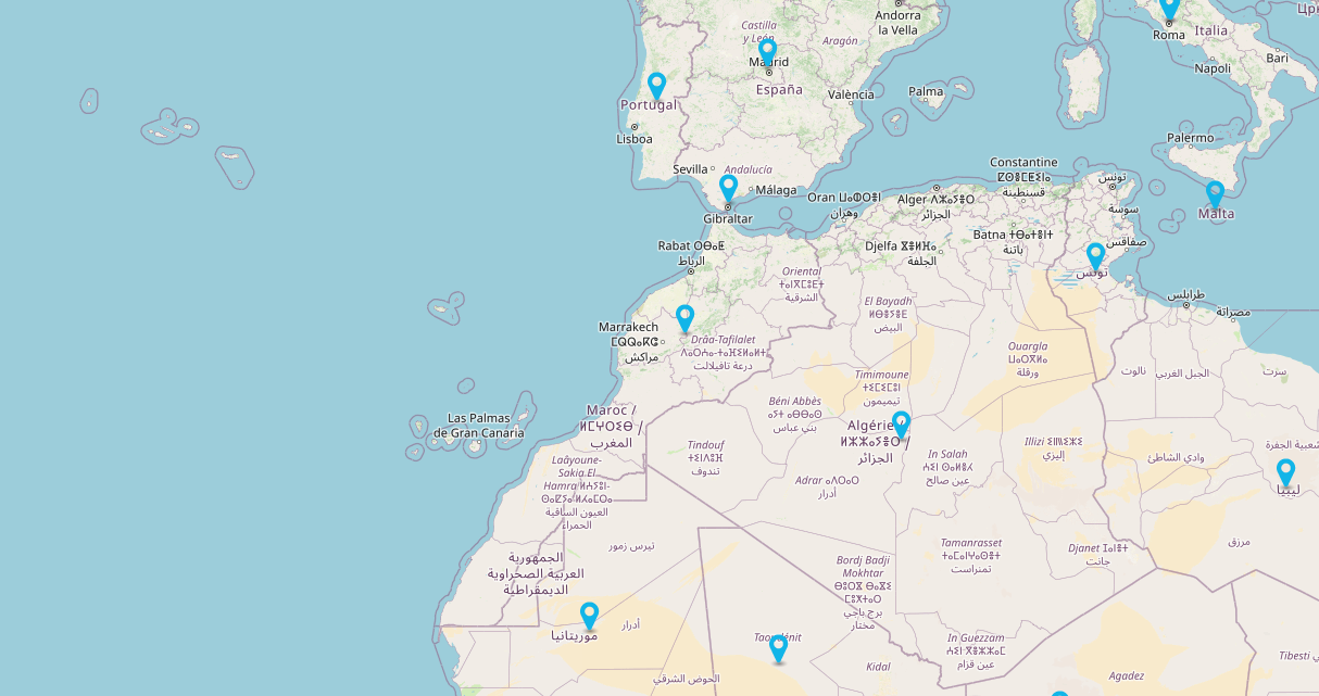 El mapa de proyectos de la FIIAPP.