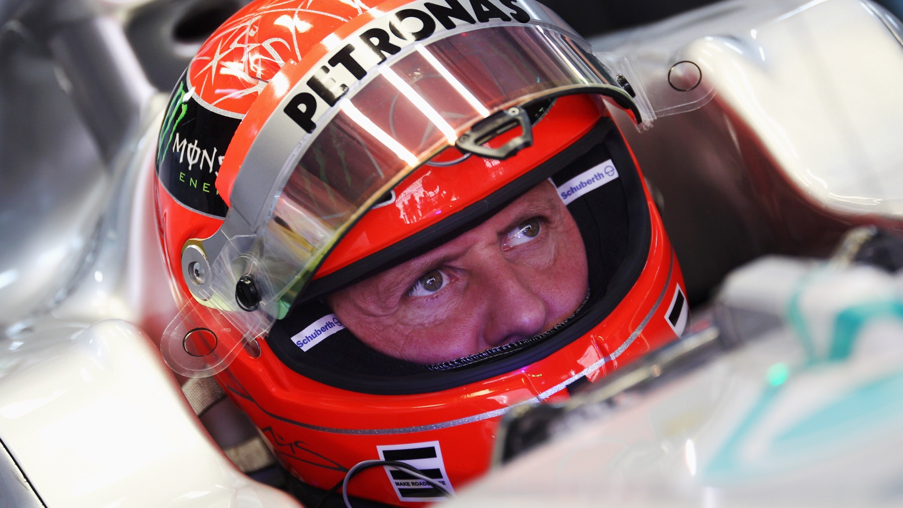 Michael Schumacher, concentrado en una carrera. (Getty)