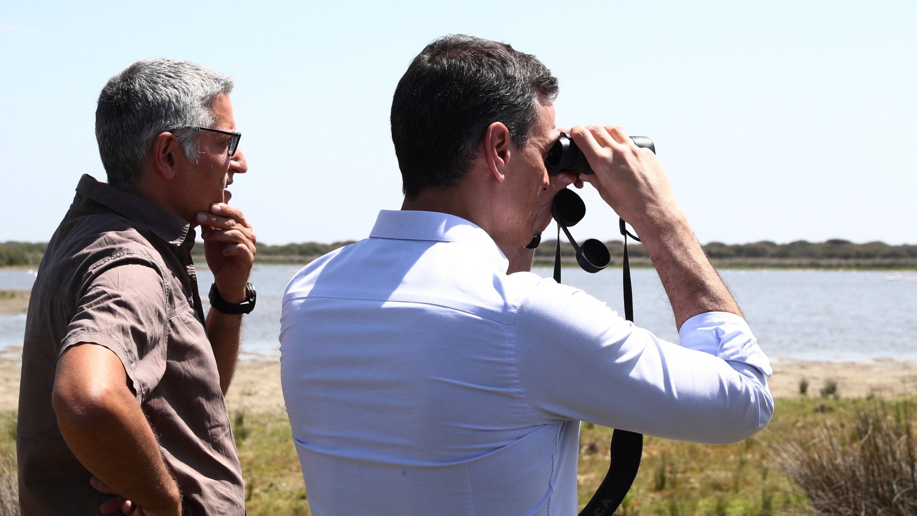 Sánchez en Doñana este jueves.