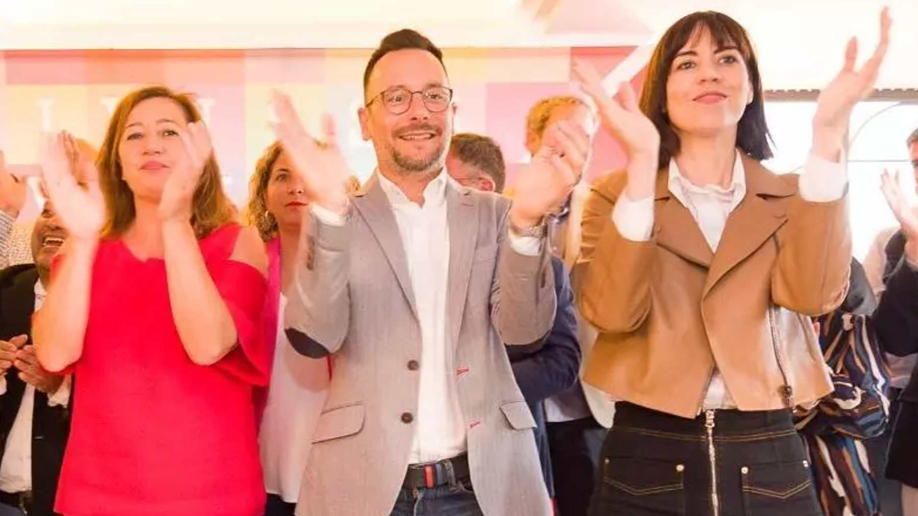 El alcalde de Ibiza, Rafa Ruiz, con la presidenta Armengol y la ministra de Ciencia, Diana Morant.