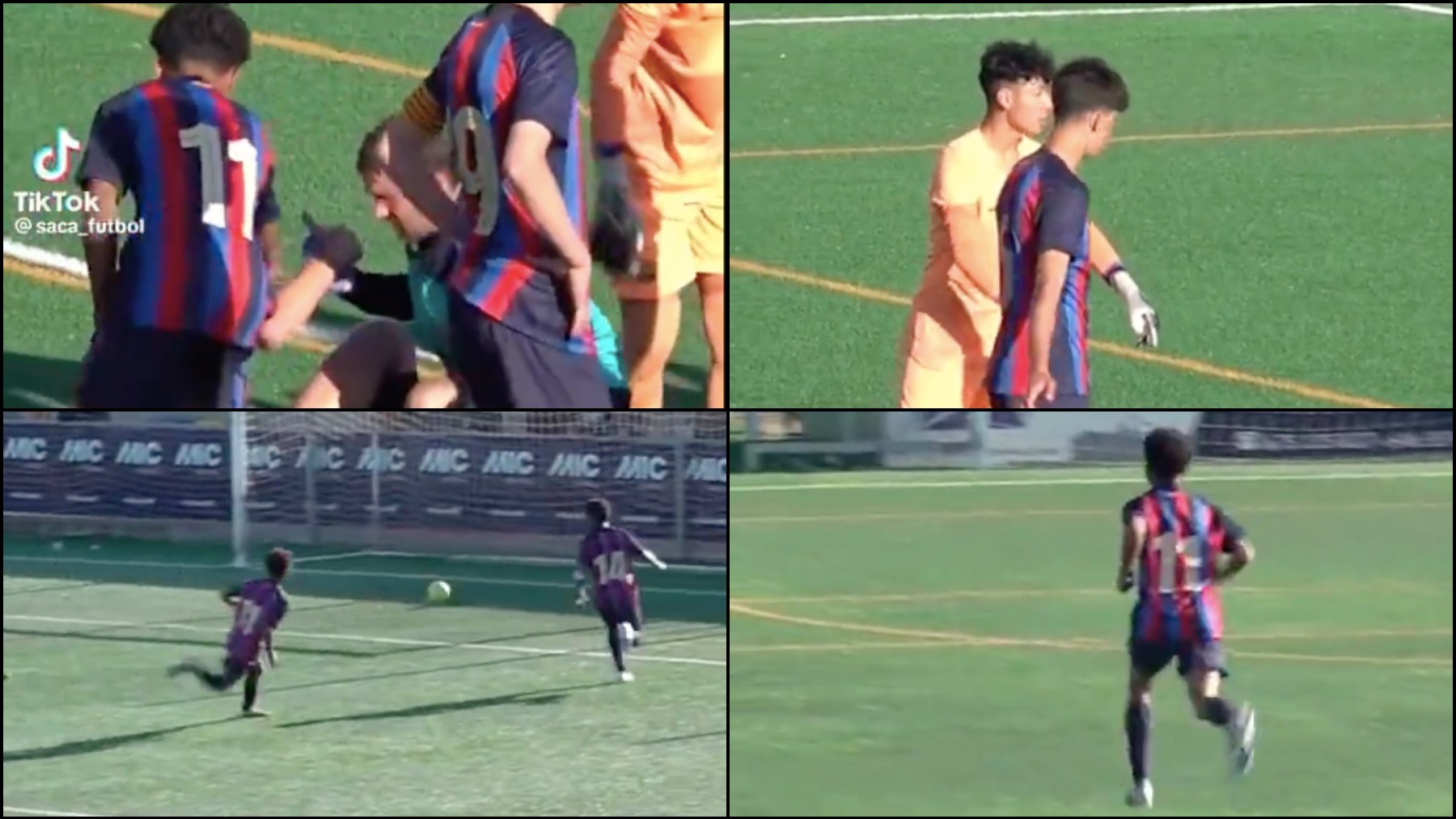 Se hace viral el lamentable gesto deportivo del cadete del Barcelona.