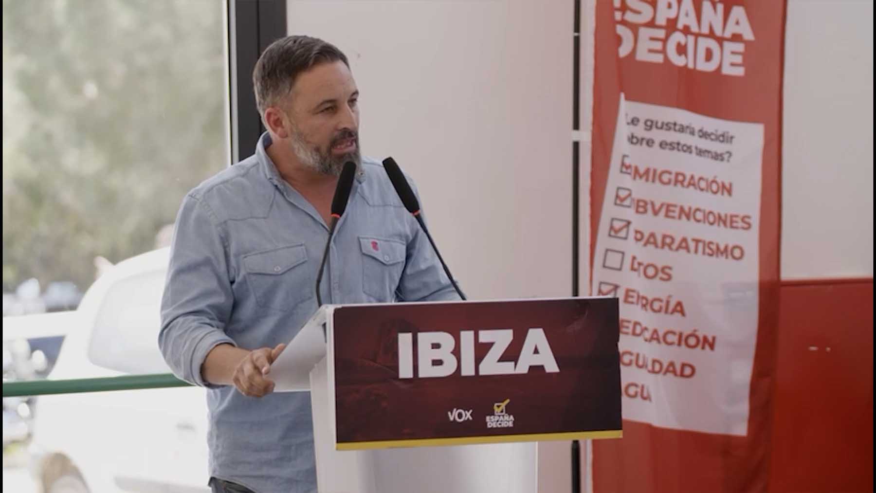 Santiago Abascal, en Ibiza.