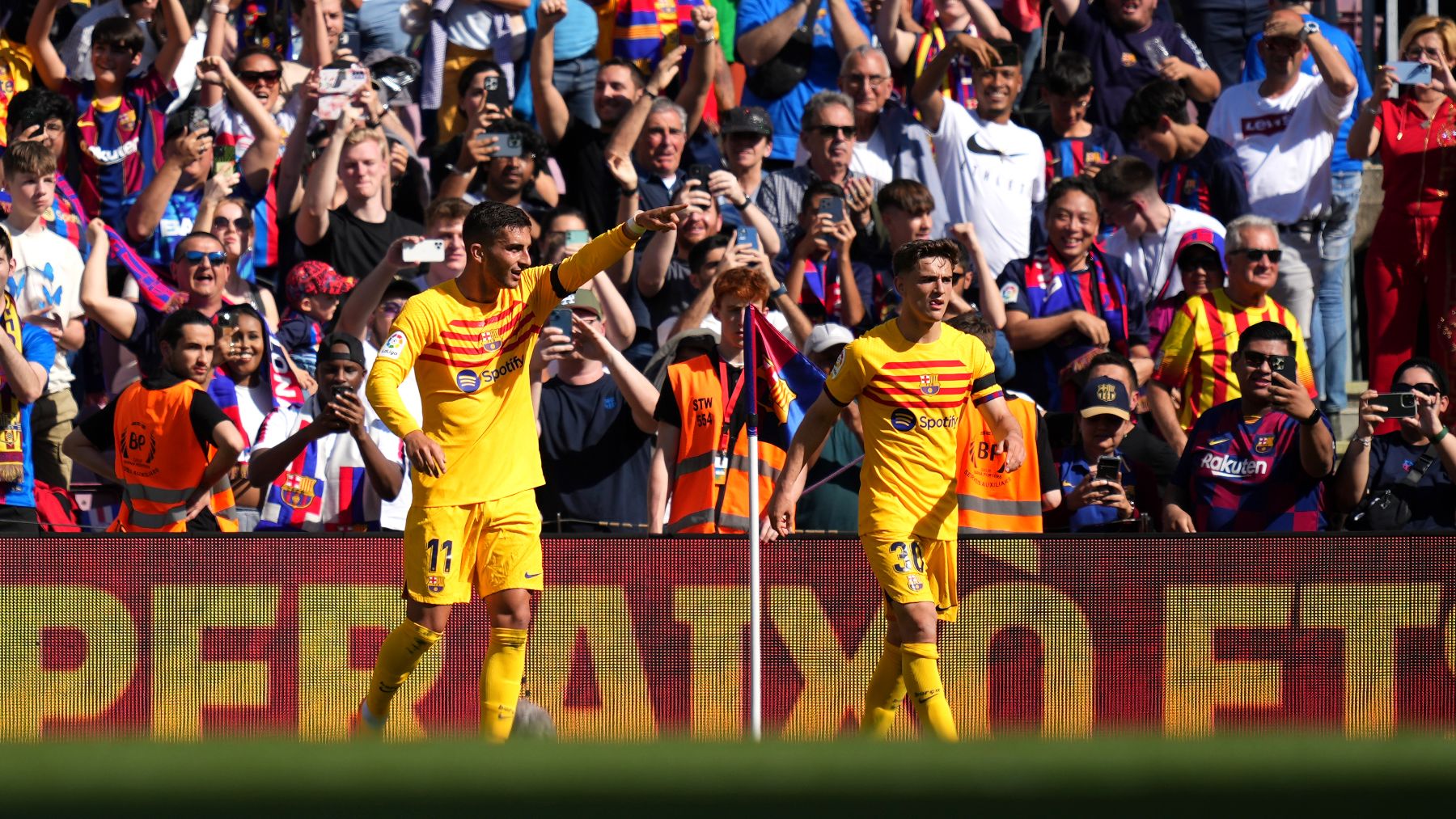 Ferran Torres celebra su gol ante el Atlético de Madrid (Getty)