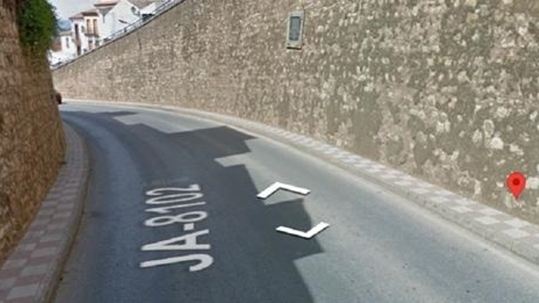 Lugar del accidente, en las Navas de San Juan (Jaén).