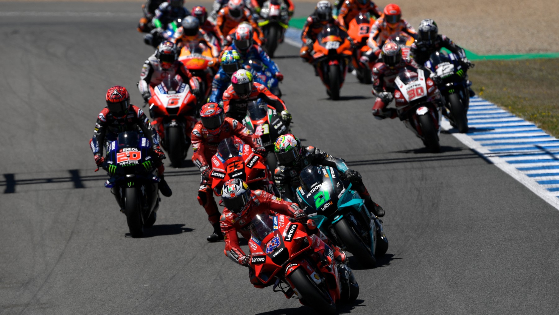 Foto de archivo de una carrera de MotoGP en el Circuito de Jerez. (AFP)