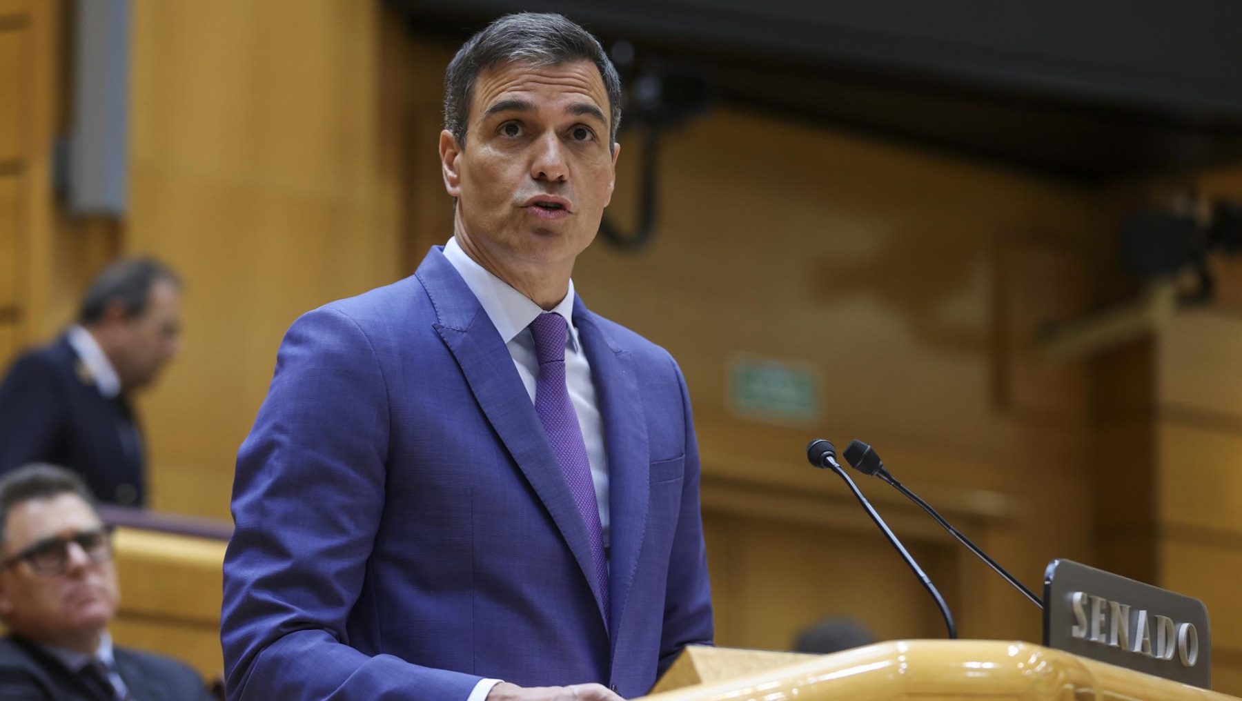 Pedro Sánchez, en el Senado.