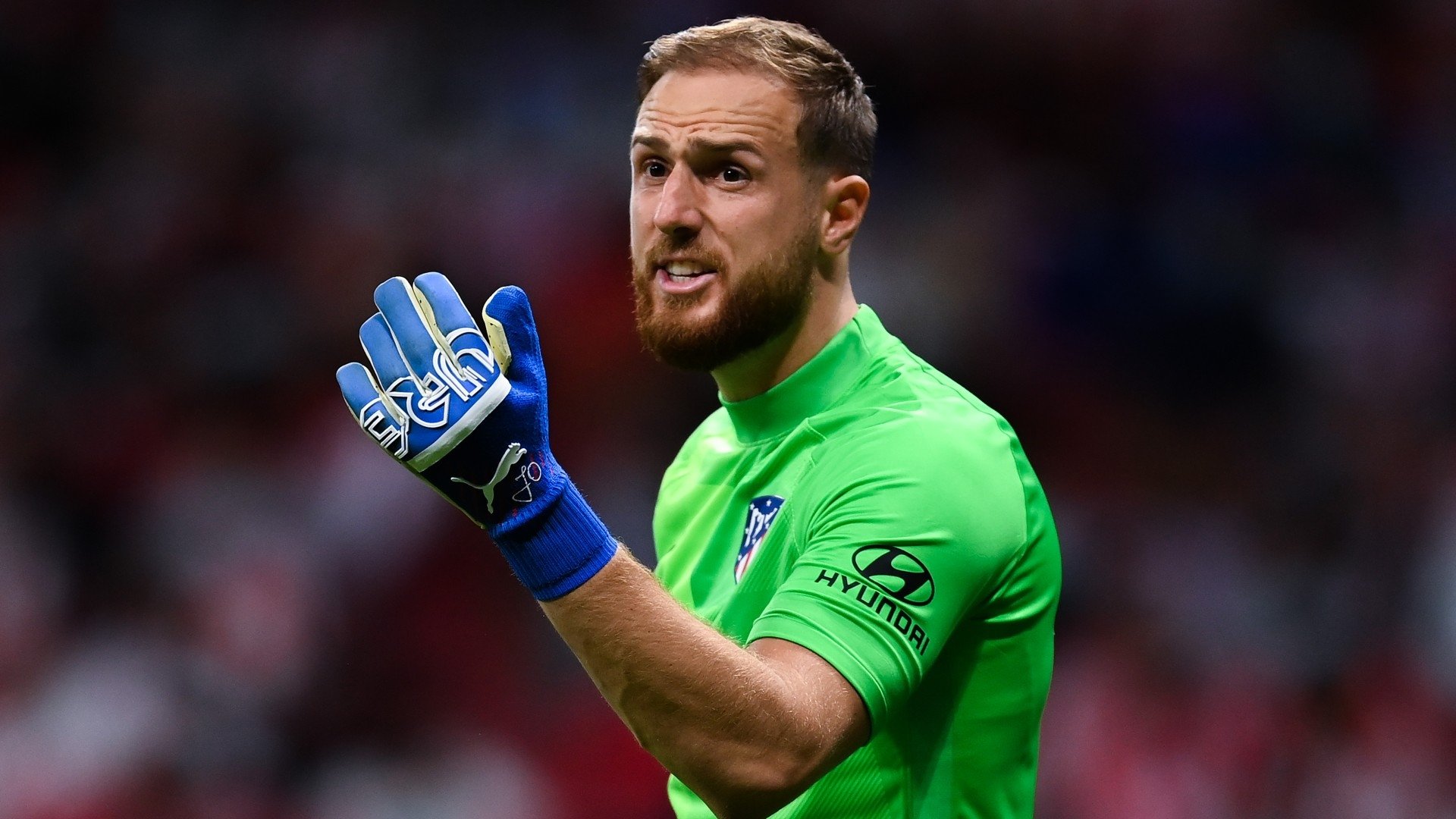 Oblak, en un partido