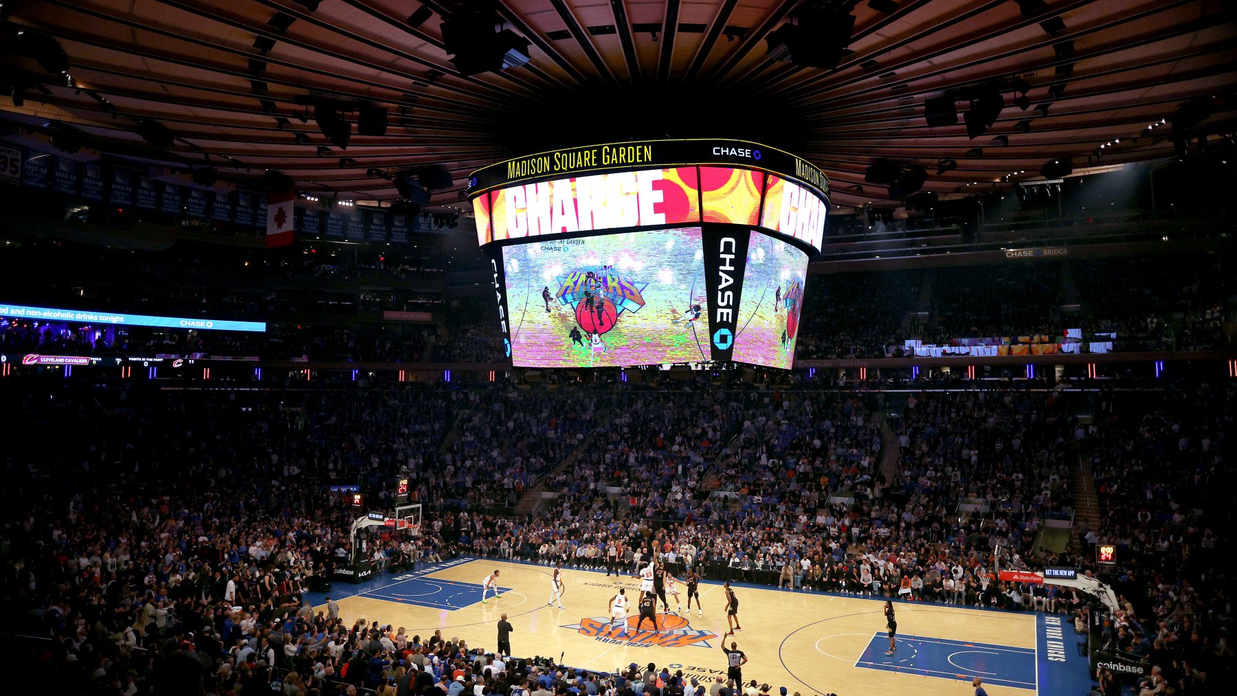 Imagen del Madison Square Garden durante los Playoffs de la NBA. (Getty)