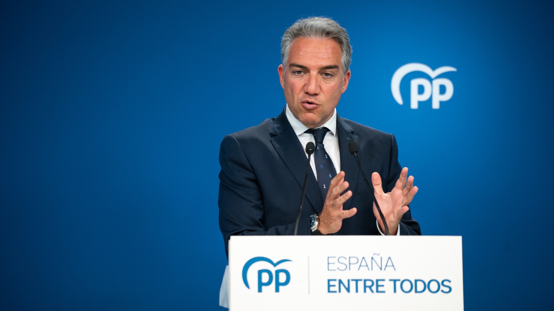 El coordinador general del PP y director de campaña, Elías Bendodo (EUROPA PRESS).