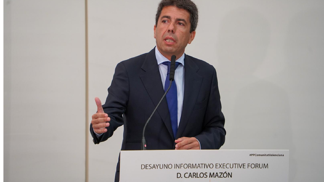 Mazón, este viernes, durante su intervención.