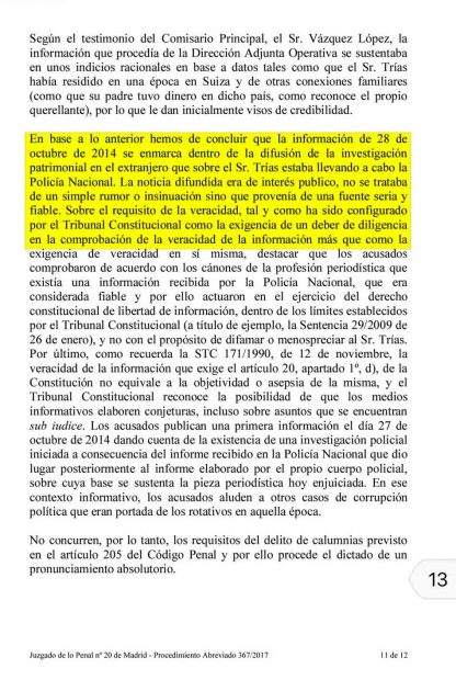 Tumban la demanda del corrupto Trias en la que exigía a la JEC que OKDIARIO no le llame «corrupto»