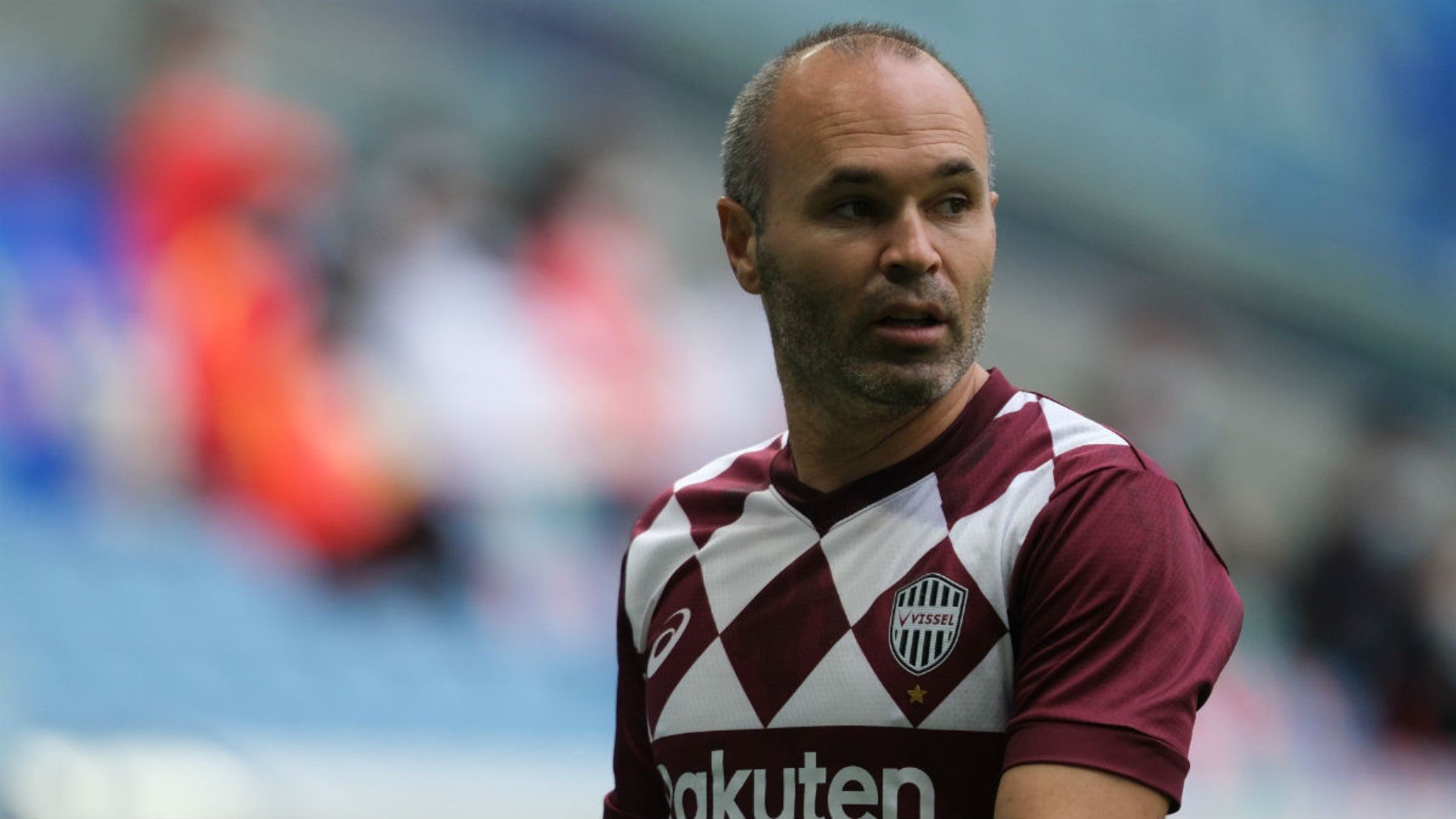 Andrés Iniesta, durante un encuentro con el Vissel Kobe.