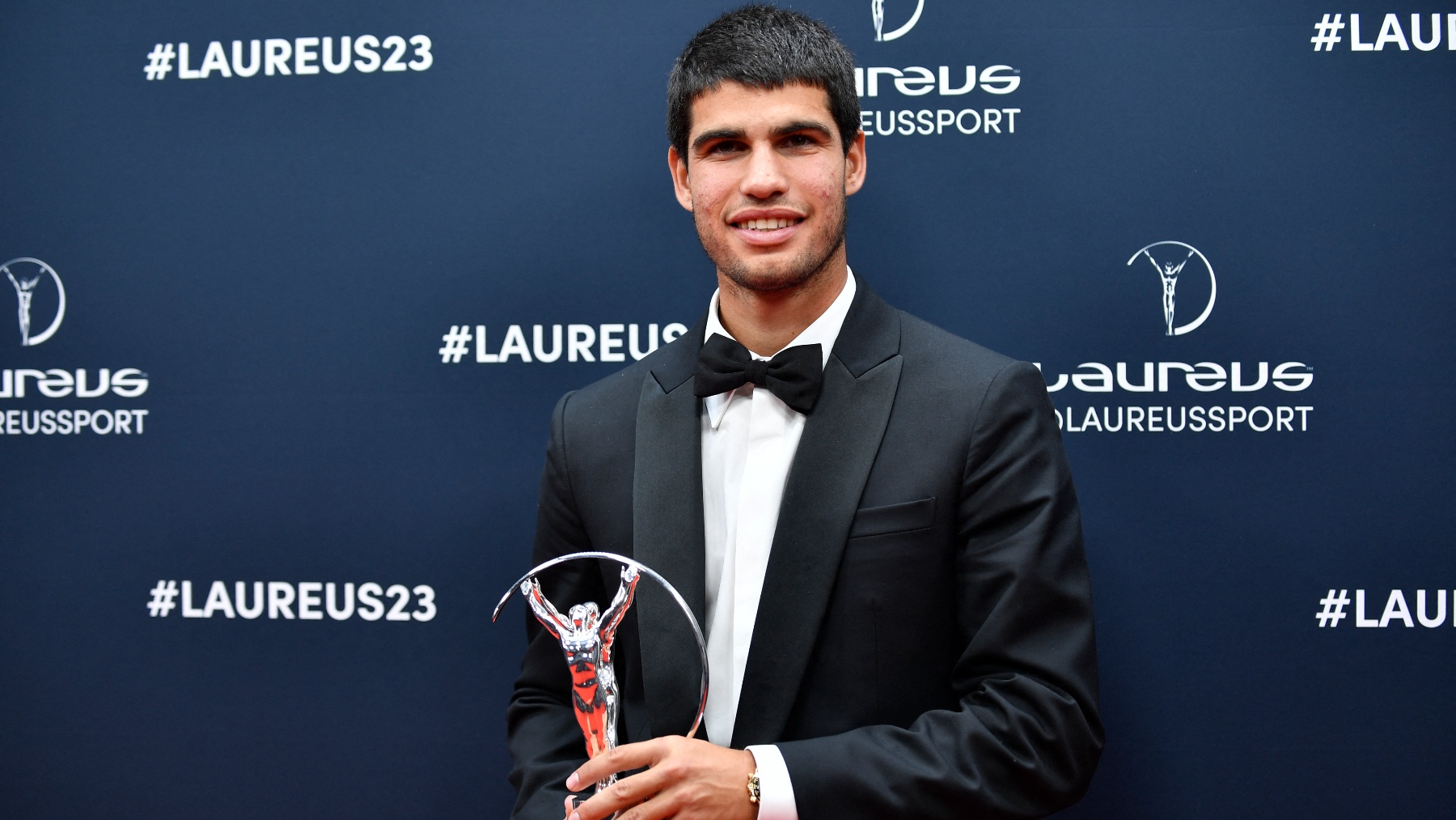 Carlos Alcaraz, ganador del premio a deportista revelación en los Premios Laureus. (AFP)