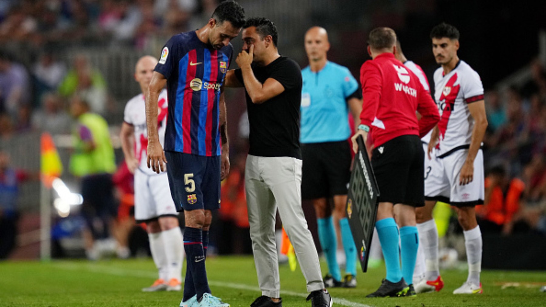 Busquets y Xavi esta temporada. (Getty)