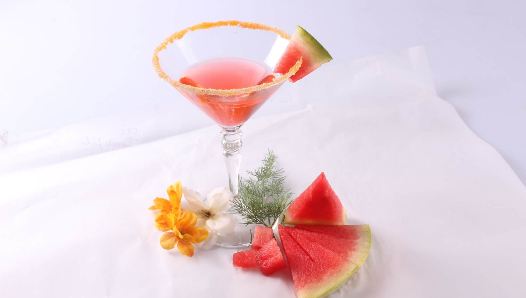 Margarita de frutas con hierbas y especias