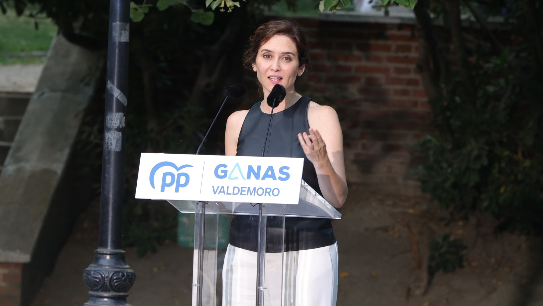 Isabel Díaz Ayuso, en un evento del PP en Valdemoro. (Europa Press)