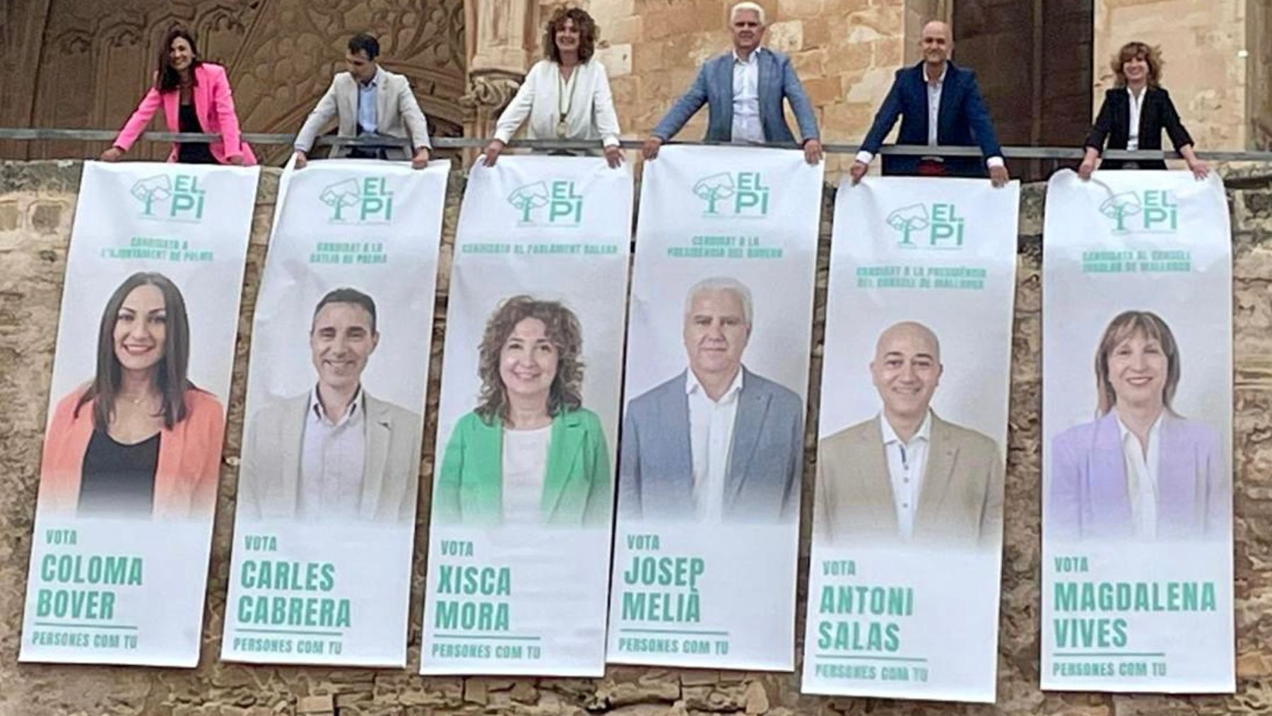 Los principales candidatos del PI en el inicio de campaña.