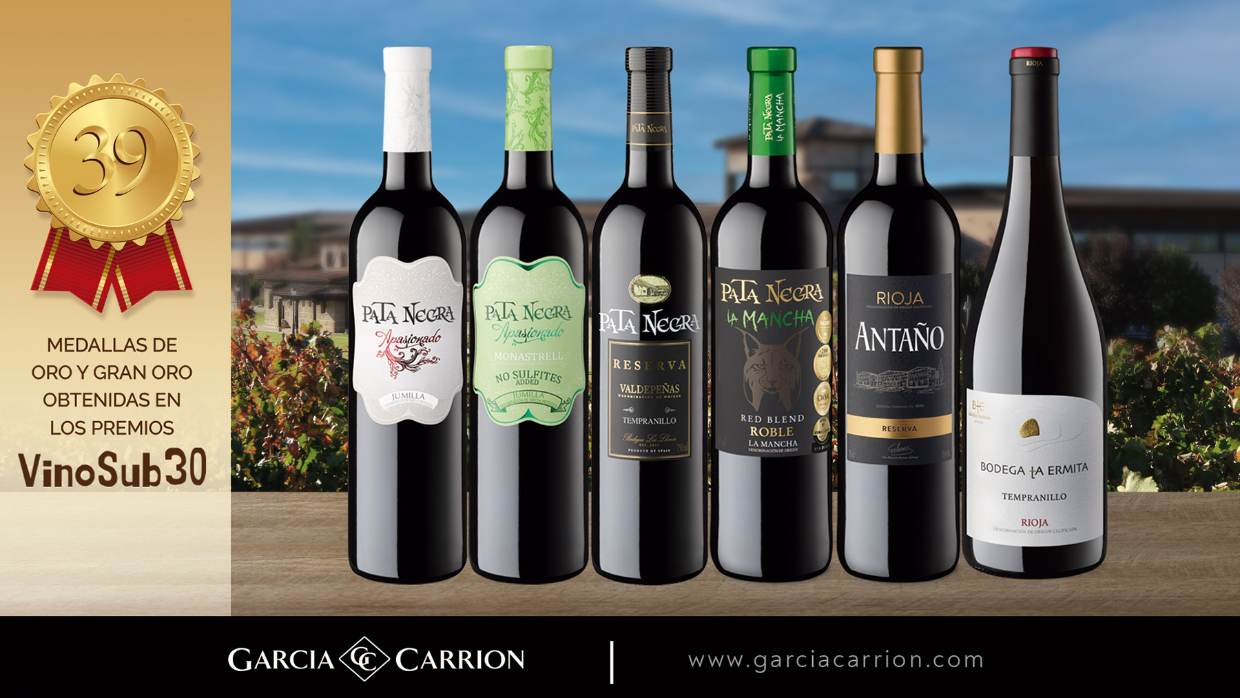 GARCIA CARRION lanza una edición especial de vino PATA NEGRA 'Fauna  Ibérica' Toro, La Mancha y Rioja