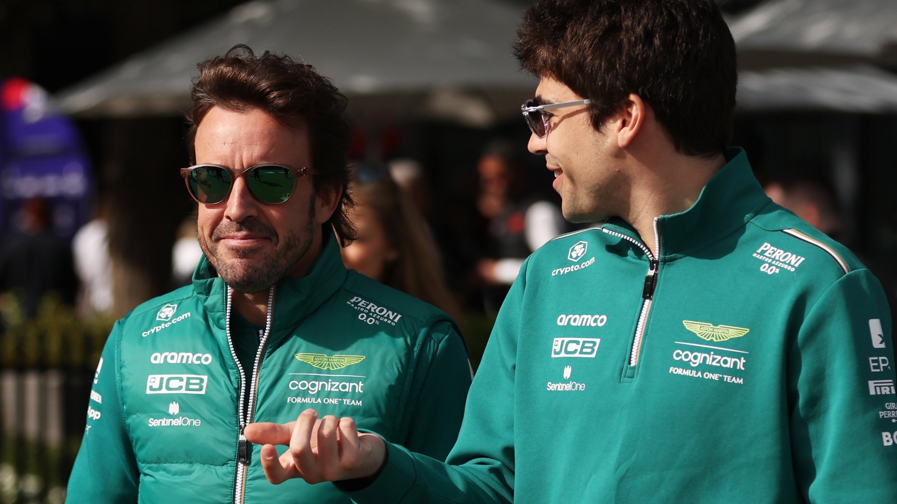 Fernando Alonso y Lance Stroll. (Getty)