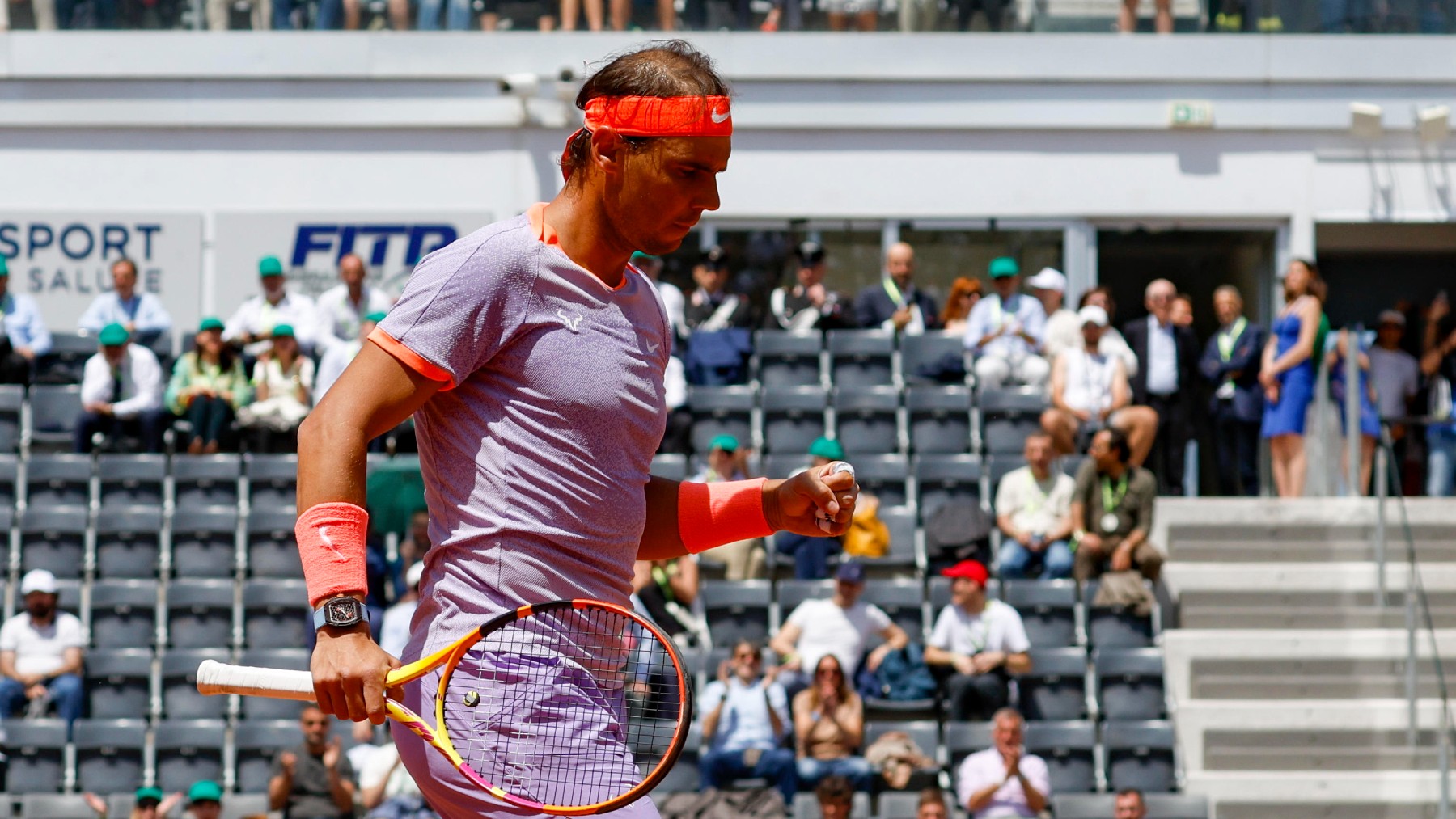 Rafa Nadal, en un partido en el Masters 1000 de Roma. (EFE)