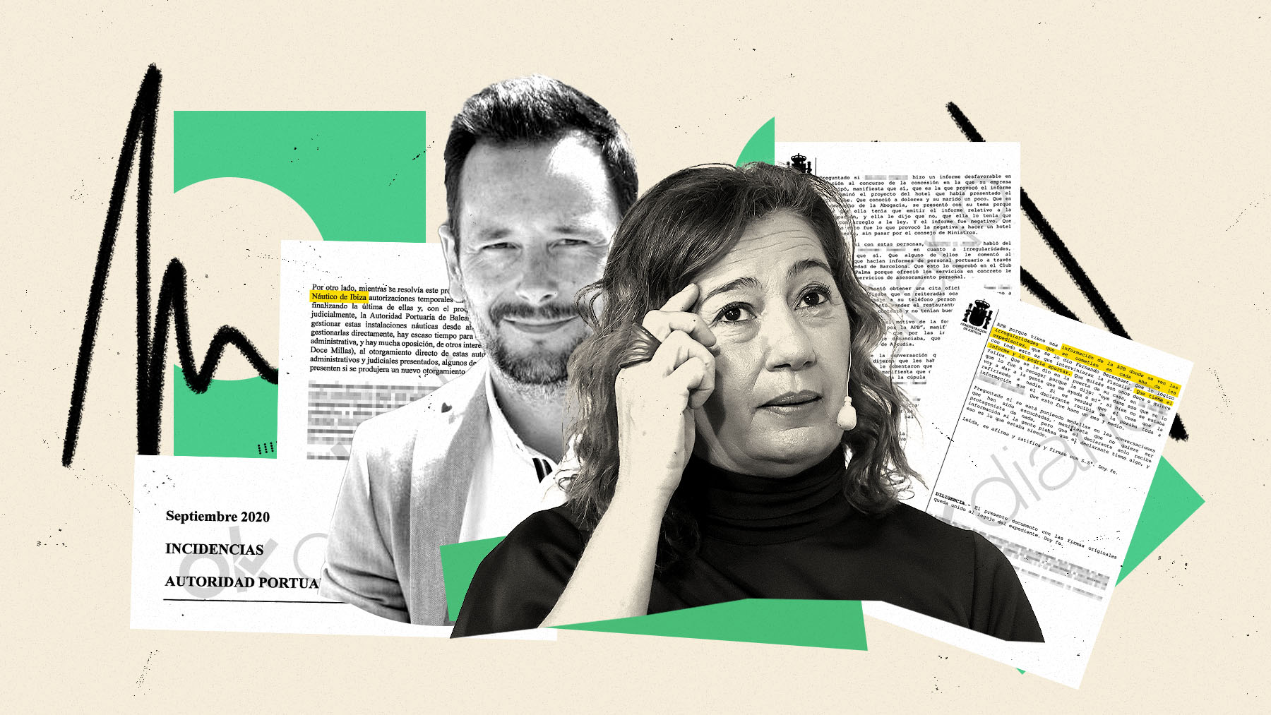 Rafael Ruiz y Francina Armengol del PSOE de Baleares