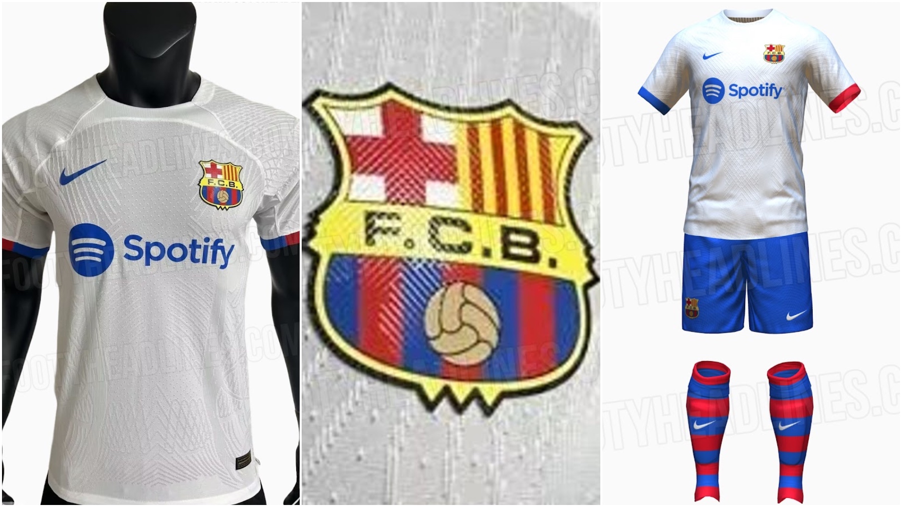 La segunda equipación del Barcelona en la temporada 23/24. (Footy Headlines)