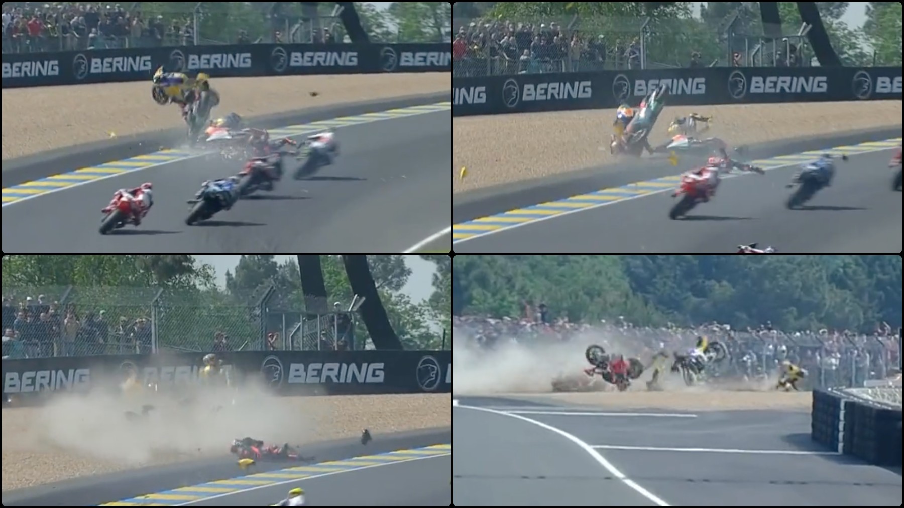 Así fue el espeluznante accidente de Moto2.