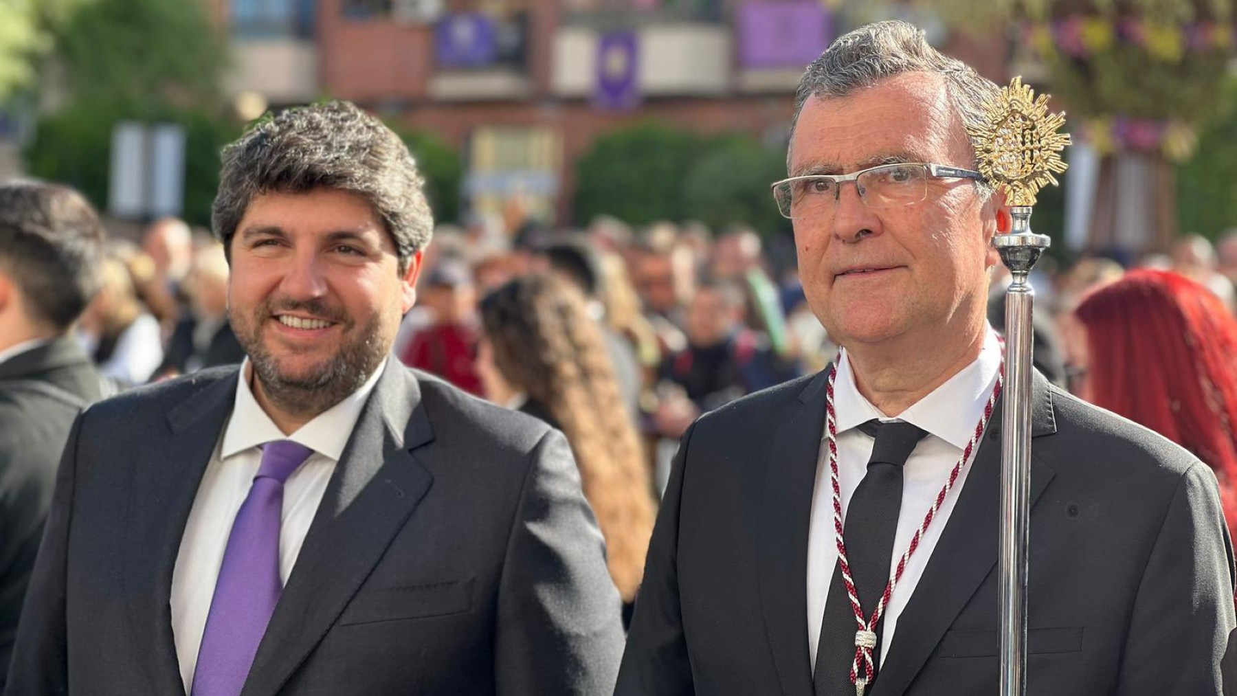 José Ballesta, candidato del PP, junto a Fernando López-Miras. (EFE)