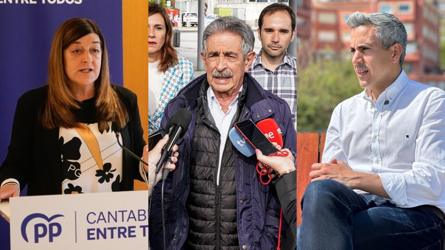 Los principales candidatos a la presidencia de Cantabria en las elecciones autonómicas. (Europa Press)